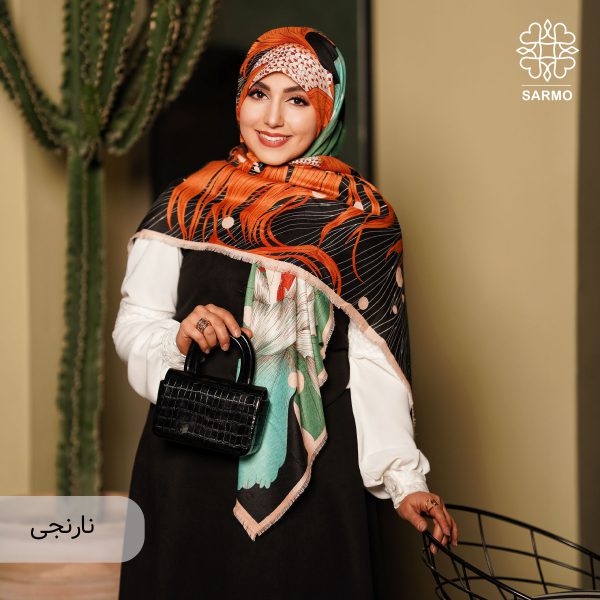 روسری نخ پنبه ماهی اقتصادی - تصویر 4