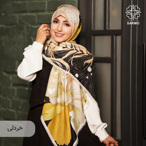 روسری نخ پنبه ماهی اقتصادی - تصویر 2