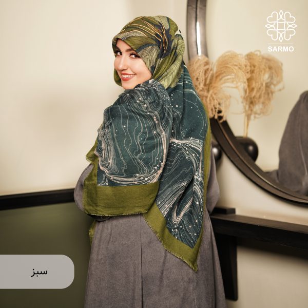 روسری نخ پنبه ارکیده - تصویر 3