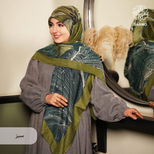 روسری نخ پنبه ارکیده - تصویر 4
