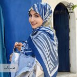 روسری نخ پنبه رنگی - Image 2