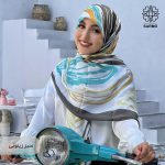 روسری نخ پنبه رنگی - Image 6