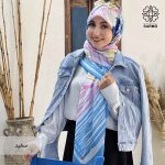 روسری نخ پنبه رنگی - Image 12