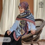 روسری نخ پنبه رنگی - Image 4