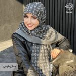 روسری نخ کشمیر آلیس نگین دار - Image 7