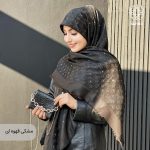 روسری نخ کشمیر آلیس نگین دار - Image 12