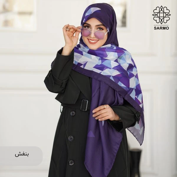 روسری نخ پنبه مثلثی - Image 18