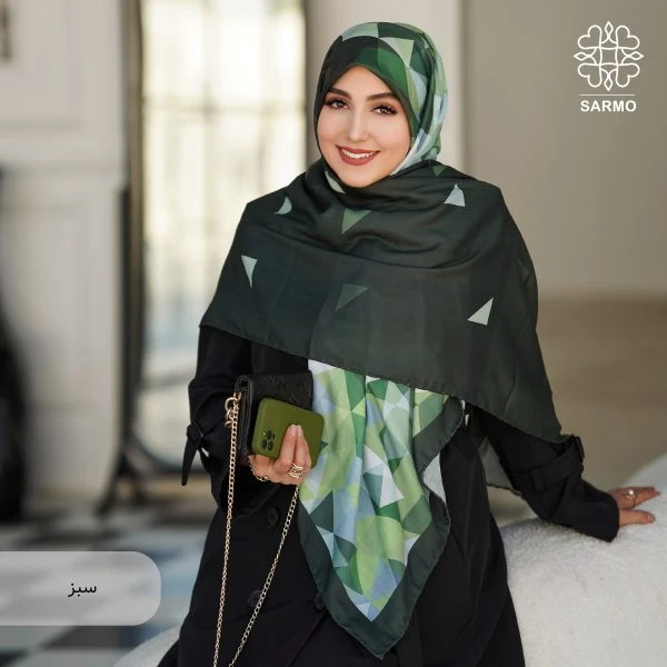 روسری نخ پنبه مثلثی - Image 10