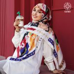 روسری نخ پنبه پیکاسو