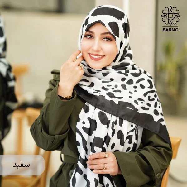 روسری نخ پنبه پلنگی اقتصادی - تصویر 7
