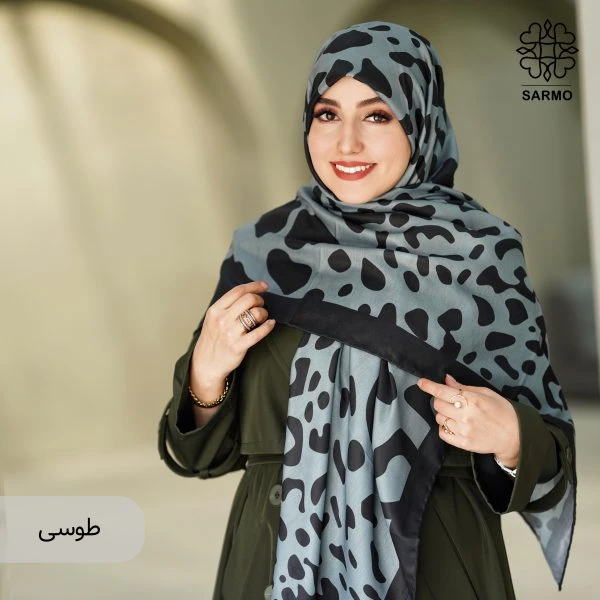 روسری نخ پنبه پلنگی اقتصادی - تصویر 2