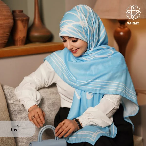 روسری نخ پنبه رزا - تصویر 4