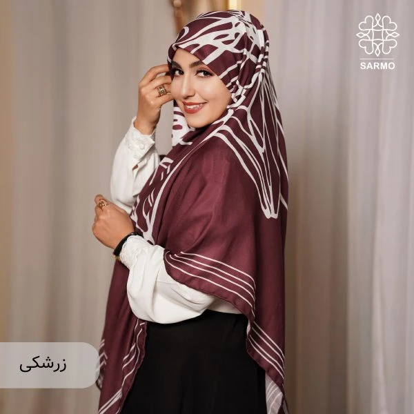 روسری نخ پنبه رزا - تصویر 6