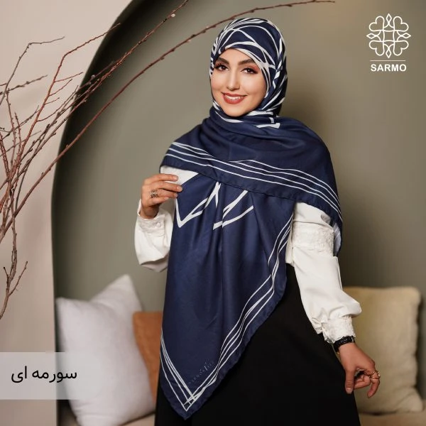روسری نخ پنبه رزا - تصویر 8