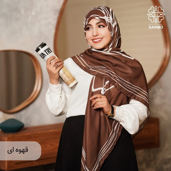روسری نخ پنبه رزا - تصویر 10