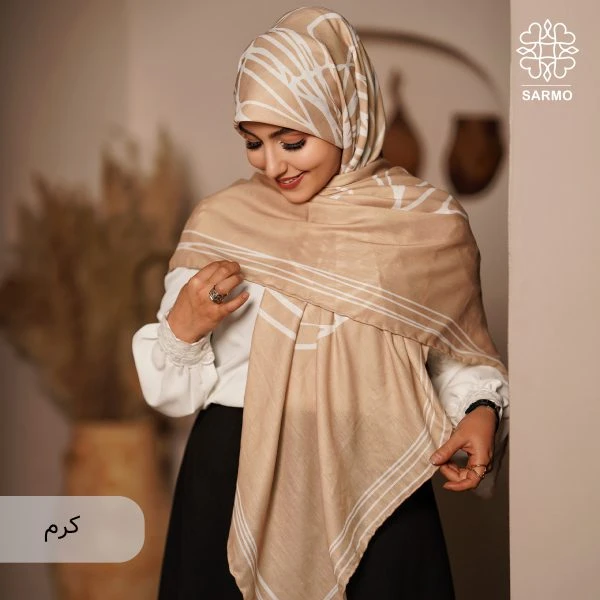 روسری نخ پنبه رزا - تصویر 2