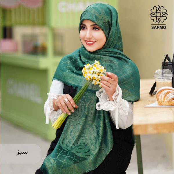 روسری نخ ابریشم یکتا گل - تصویر 2
