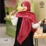 روسری نخ ابریشم یکتا گل - Image 3