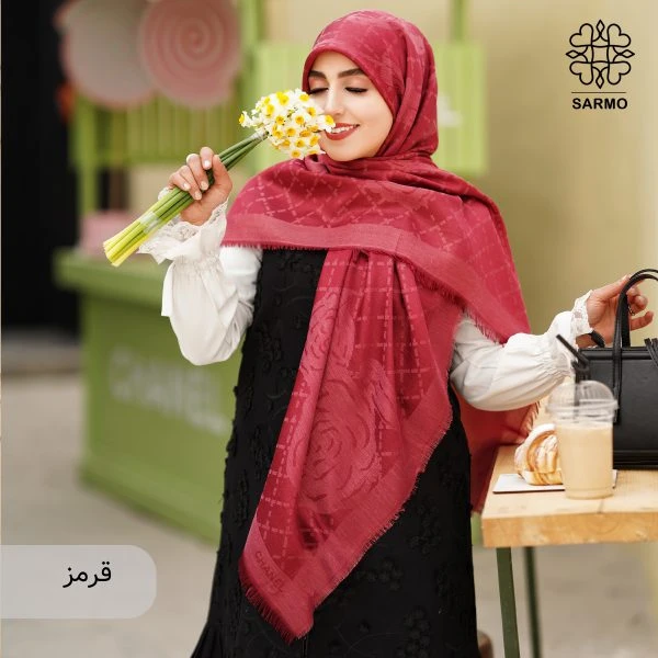 روسری نخ ابریشم یکتا گل - تصویر 3