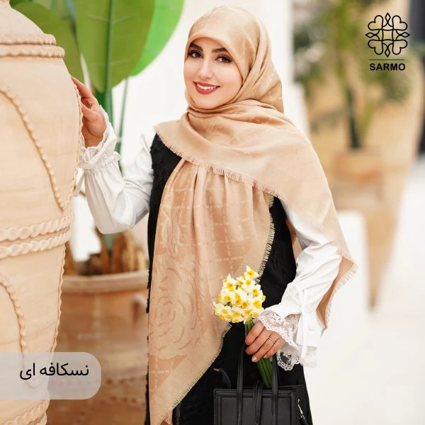 روسری نخ ابریشم یکتا گل - تصویر 4