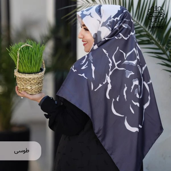 روسری ابریشم کجراه رزالیا - Image 3