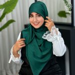 روسری ساتن ابریشم زردخت