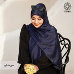 روسری ساتن ابریشم زردخت - Image 4