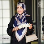 روسری ابریشم کجراه پاپیون - Image 8