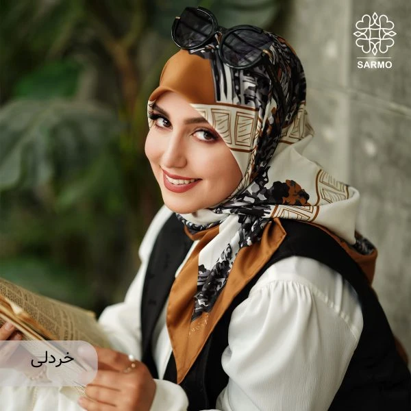 روسری ابریشم کجراه بنا - تصویر 15