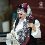 روسری ابریشم کجراه بنا - Image 4