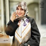 روسری ابریشم کجراه ارغوان - Image 8