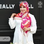 روسری ابریشم کجراه پیونی - Image 8