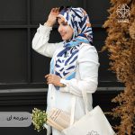 روسری ابریشم کجراه پیونی - Image 6