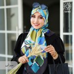 روسری ابریشم کجراه پرنگار - Image 12