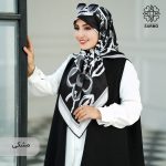 روسری ابریشم کجراه پیونی - Image 10