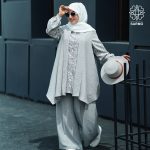 ست شومیز و شلوار و وست شکوفه