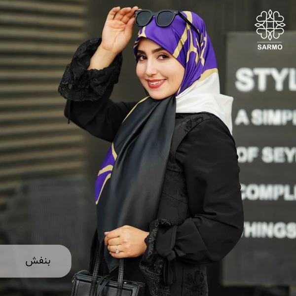 روسری ابریشم کجراه گلرخ - اقتصادی - Image 14