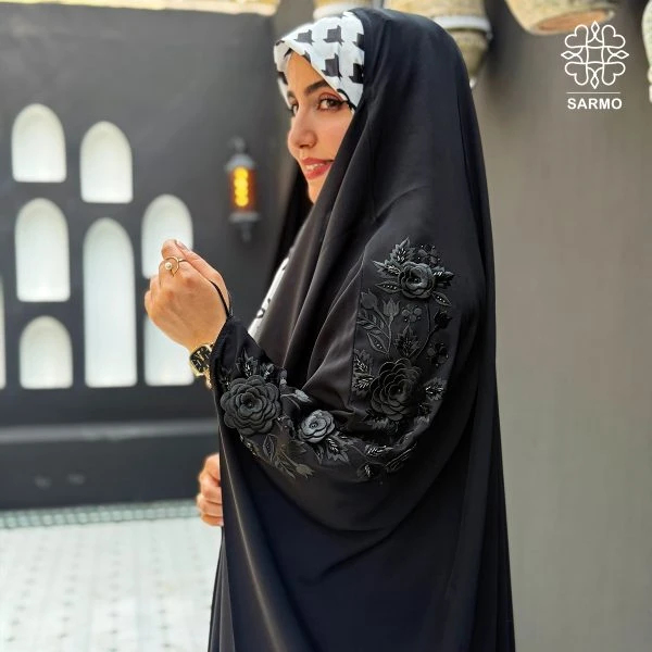 چادر سه گل کرپ ندای کره اصل - تصویر 4