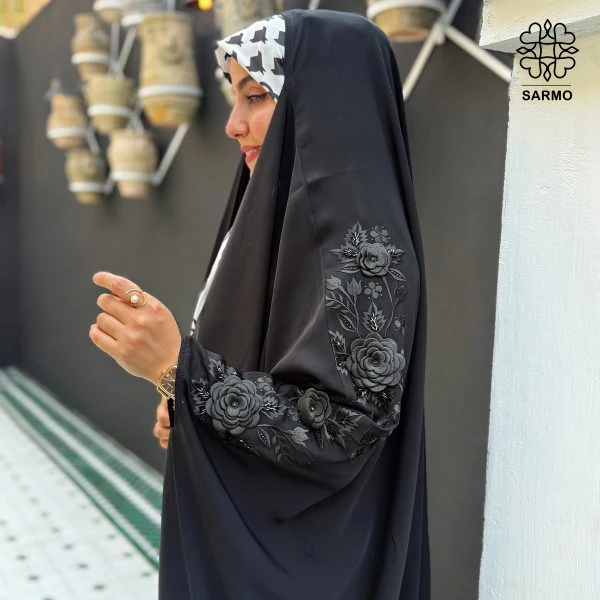 چادر سه گل کرپ ندای کره اصل - تصویر 5
