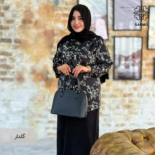 شومیز ساتن فلور - Image 8