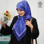 روسری ابریشم کجراه پولک - Image 3