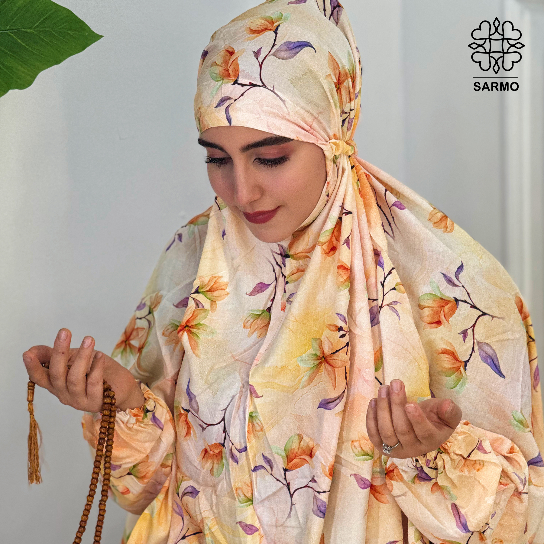 چادرنماز کاور چادرنماز آستین دار ماگنولیا - Image 1