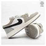 کفش کتونی زنانه جردن ۱ مدل سنگی سفید طوسی - Image 2