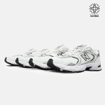 کفش کتونی زنانه نیوبالانس ۵۳۰ سفید نقره ای - Image 2