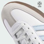 کفش کتانی زنانه سامبا سفید آبی samba adidas - Image 9