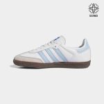 کفش کتانی زنانه سامبا سفید آبی samba adidas - Image 8