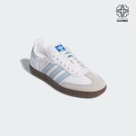 کفش کتانی زنانه سامبا سفید آبی samba adidas - Image 6