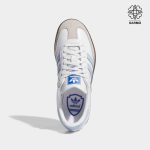 کفش کتانی زنانه سامبا سفید آبی samba adidas - Image 4