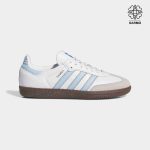 کفش کتانی زنانه سامبا سفید آبی samba adidas