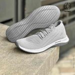 کفش پیاده روی زنانه طوسی روشن اسکیچرز بافت - Image 4